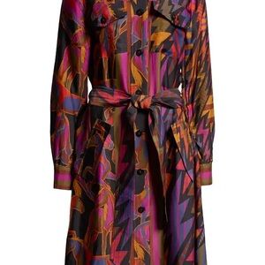 Farm Rio Mixed Wild Horses Print Maxi Button Up Dress Size Large